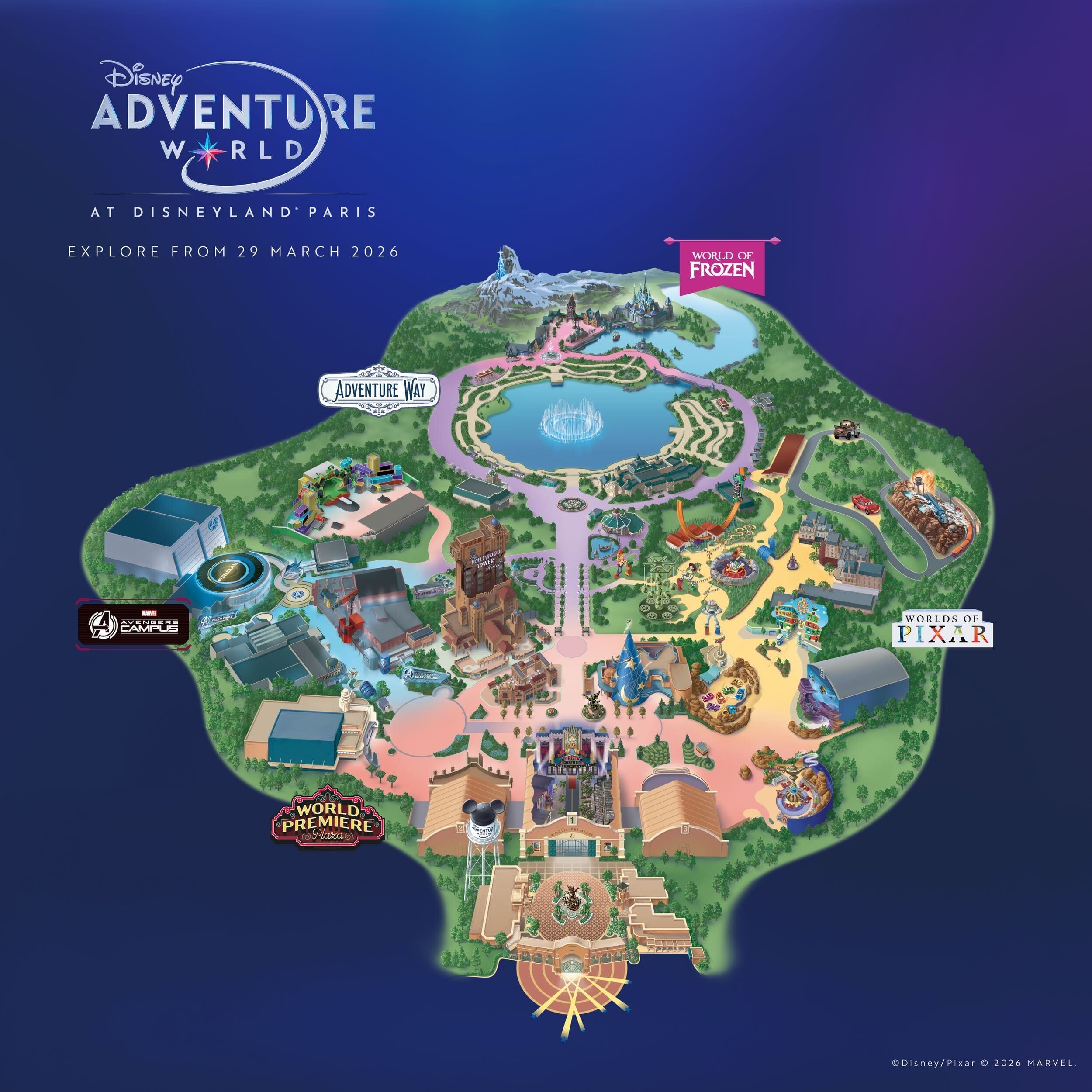 Plan détaillé 2026 de Disney Adventure World